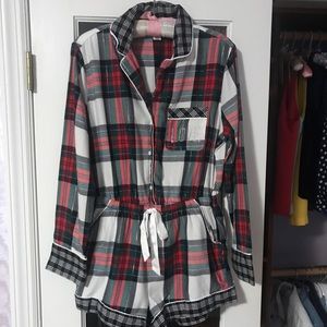 Victoria’s Secret Flannel Plaid Romper